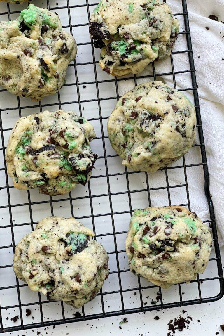 Chocolate Chip Mint Oreo Stuffed Cookies